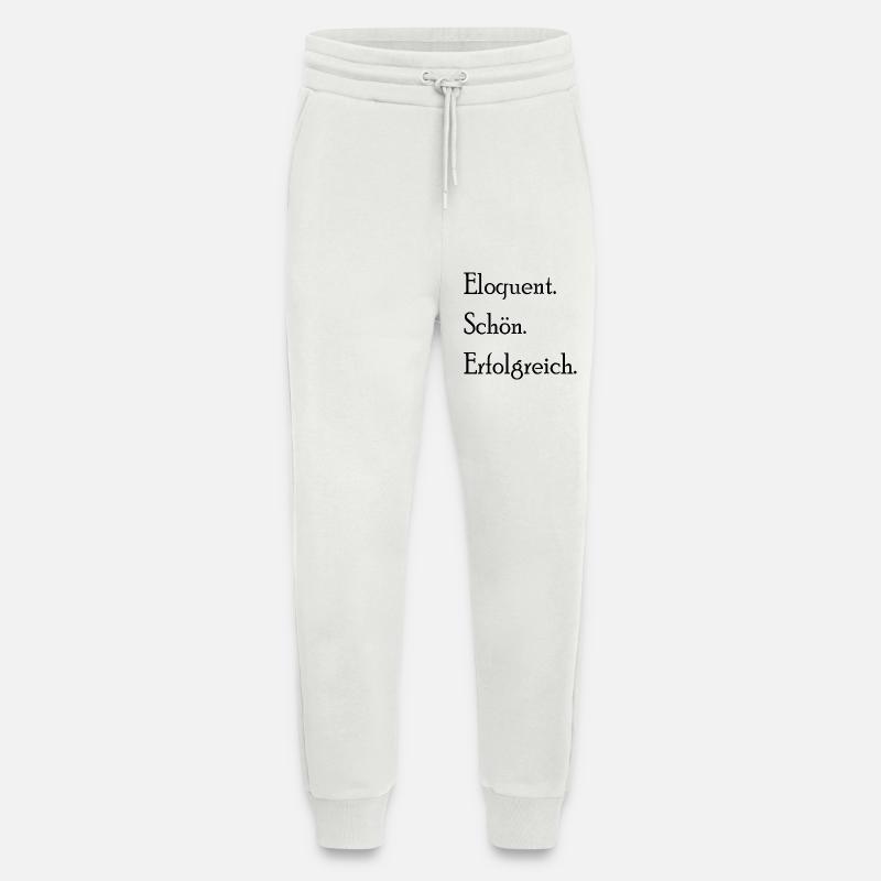 Eloquent. Nice. Successfully. Statement Saying - Jogging Pants - made by SPREAD  - OFF WHITE