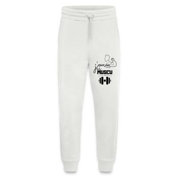 Musculation Vintage Minimal - Pantalon de jogging bio décontracté fabriqué en UE - OFF WHITE - Devant