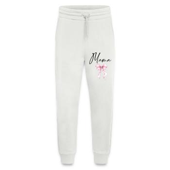 Mama Design mit Rosa Schleife – Süßes Mama Motiv - Jogginghose - made by SPREAD - OFF WHITE - Vorne