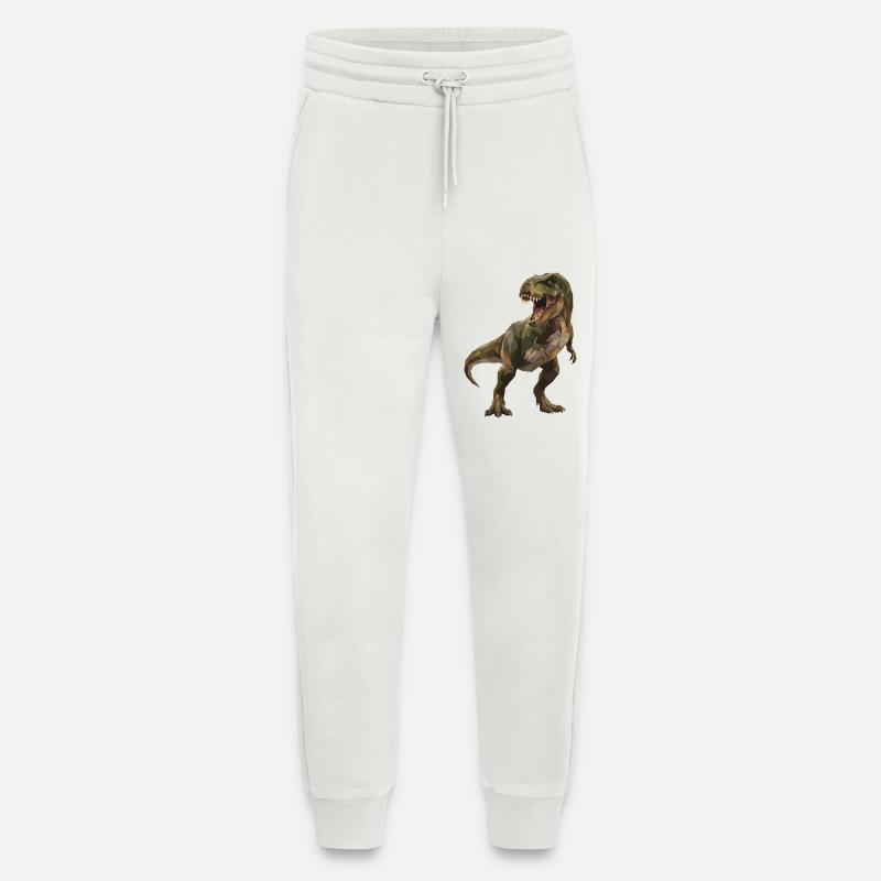 Geometrischer grüner T-Rex Low Poly Tarnmuster - Jogginghose - made by SPREAD - OFF WHITE
