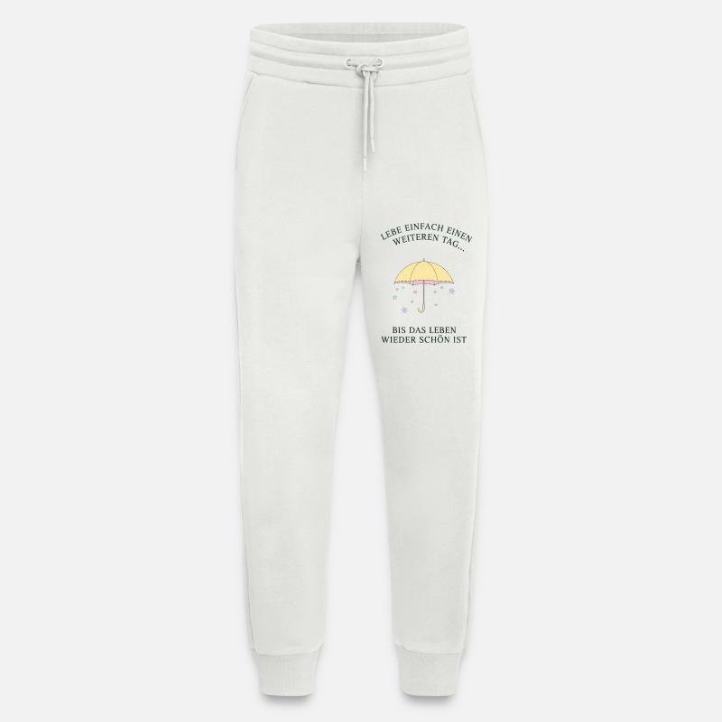Pastellschirm Tagträume Spruch - Jogginghose - made by SPREAD - OFF WHITE