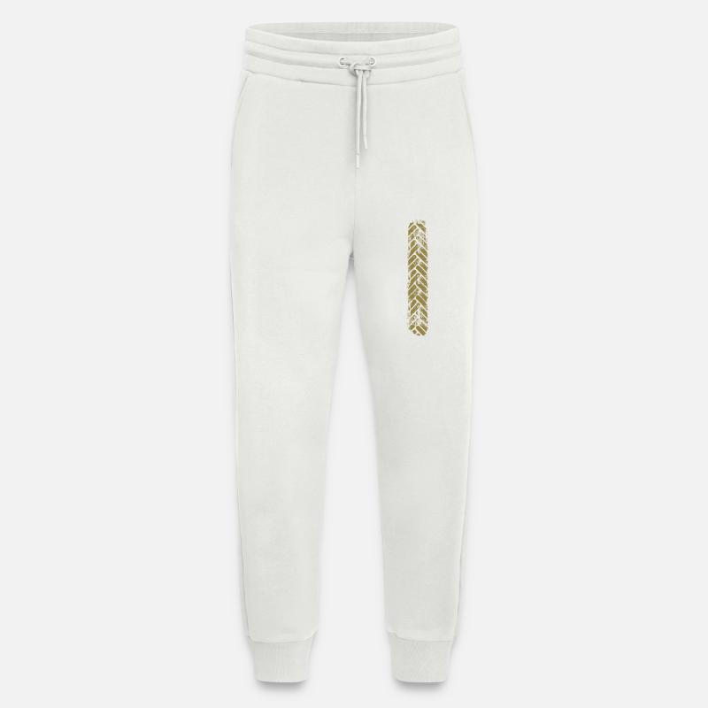 Gold chevron vertical chevron pattern - Jogging Pants - made by SPREAD - OFF WHITE