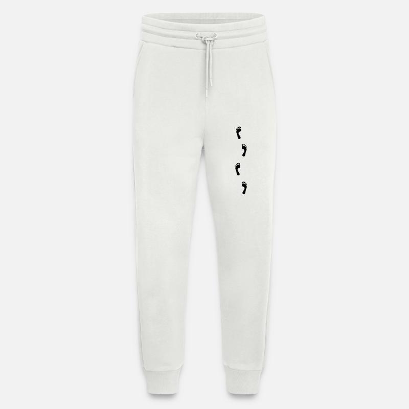 Footprints - Jogging Pants - made by SPREAD  - OFF WHITE