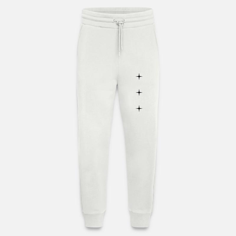 Three stars – Minimal Star DesignSimple design - Jogging Pants - made by SPREAD  - OFF WHITE