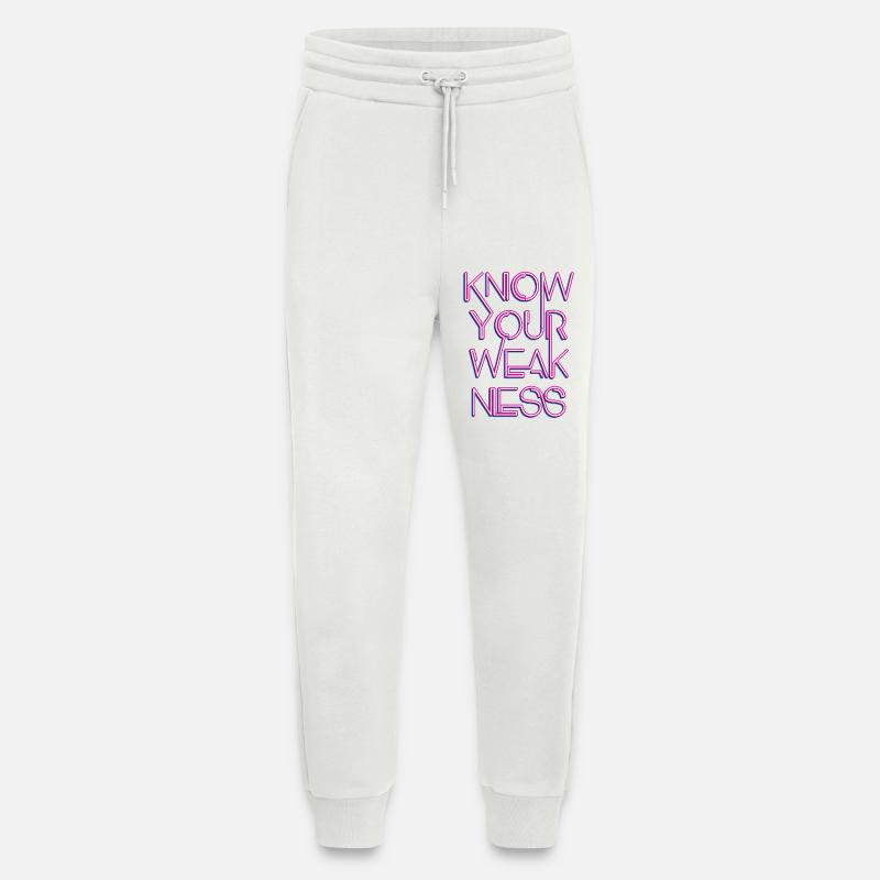 Know your weakness - Jogging Pants - made by SPREAD  - OFF WHITE