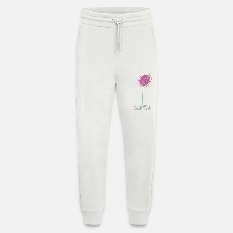 Abstrakte Sommerkristall Blumenillustration - Jogginghose - made by SPREAD - OFF WHITE