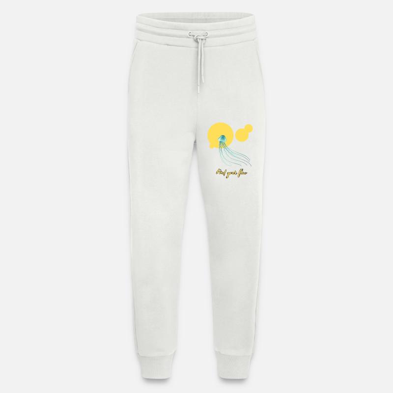 Finde deinen Flow – Leuchtende Qualle - Jogginghose - made by SPREAD - OFF WHITE