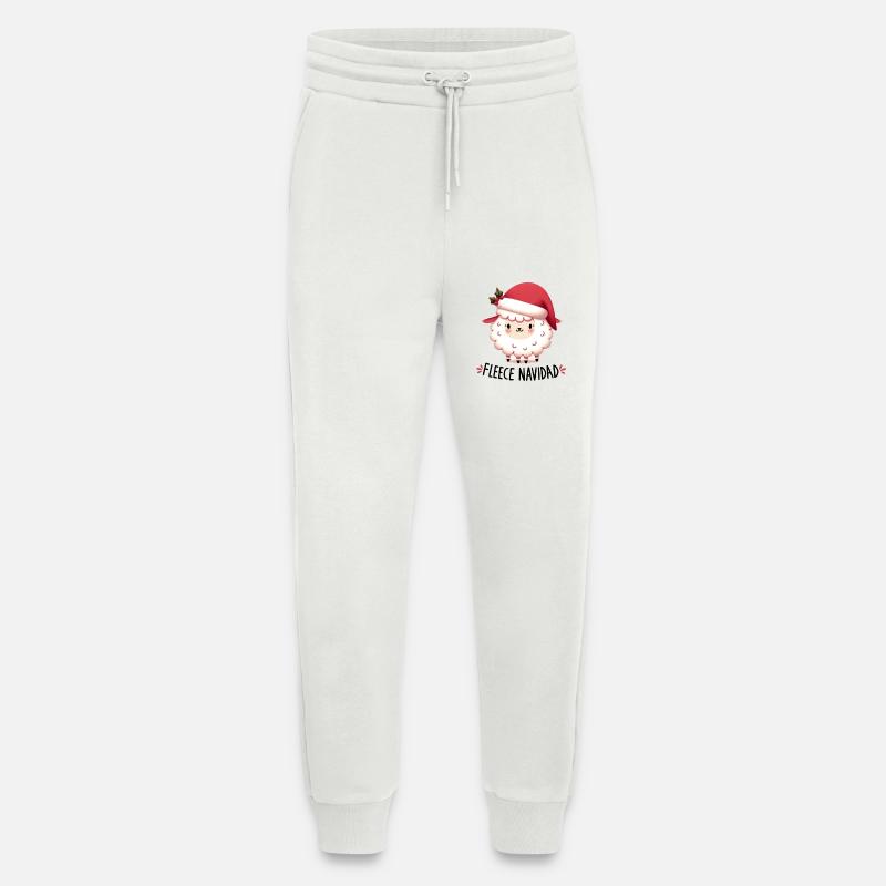 Fleece Navidad Sheep - Jogging Pants - made by SPREAD  - OFF WHITE
