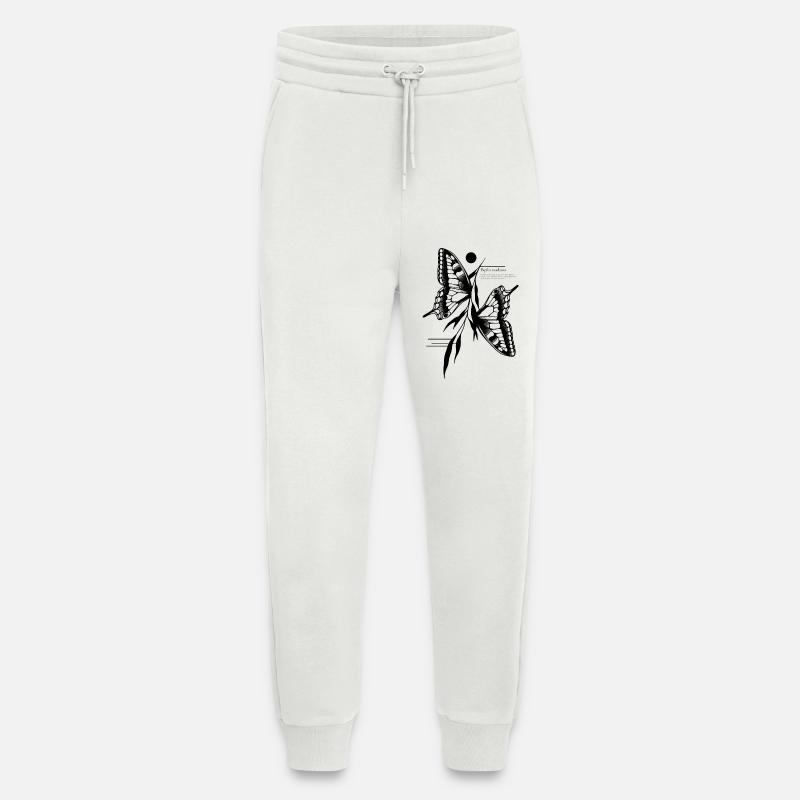 Dovetail Butterfly - Jogging Pants - made by SPREAD  - OFF WHITE