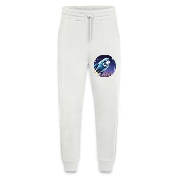 Rocket with bear takes off into space in front of night sky - Jogging Pants - made by SPREAD  - OFF WHITE - Front
