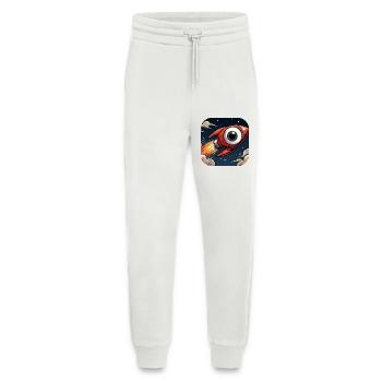 Rocket with a big eye takes off into space Comic - Jogging Pants - made by SPREAD  - OFF WHITE - Front