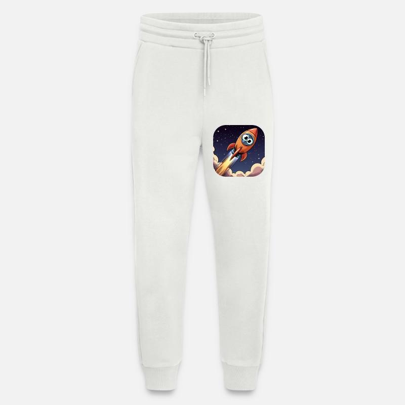 Comic Rocket with Eyes - Jogging Pants - made by SPREAD  - OFF WHITE