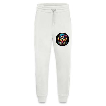 Golden Retriever Dog Rapper with Cap and Headphones - Jogging Pants - made by SPREAD  - OFF WHITE - Front