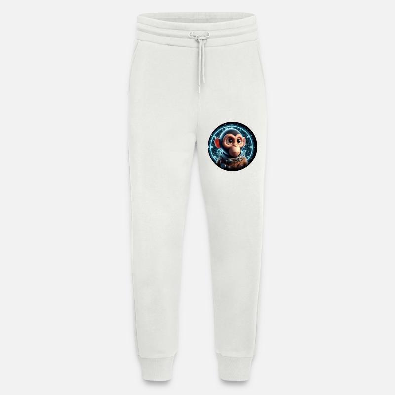 Affe als Astronaut im Weltall - Jogginghose - made by SPREAD - OFF WHITE