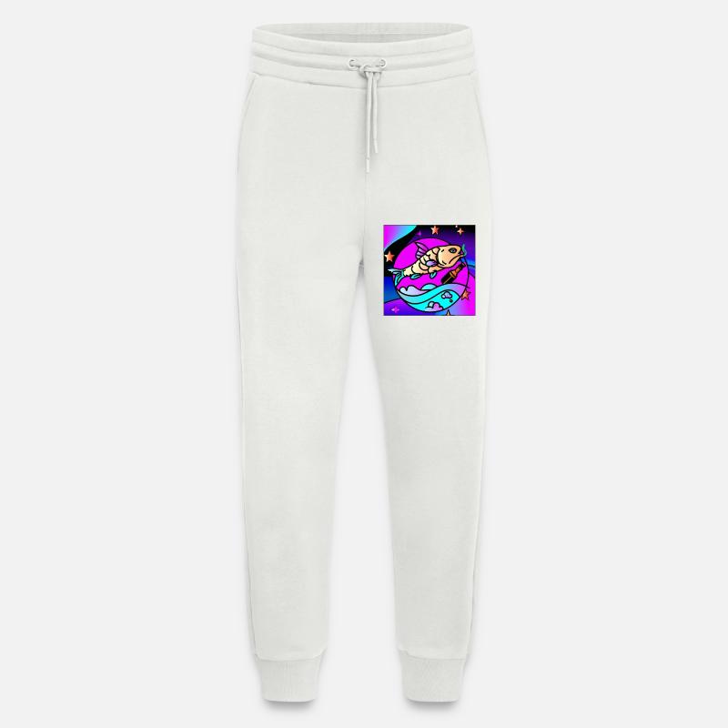 Drunk vaperwave/retrowave fish. - Jogging Pants - made by SPREAD  - OFF WHITE