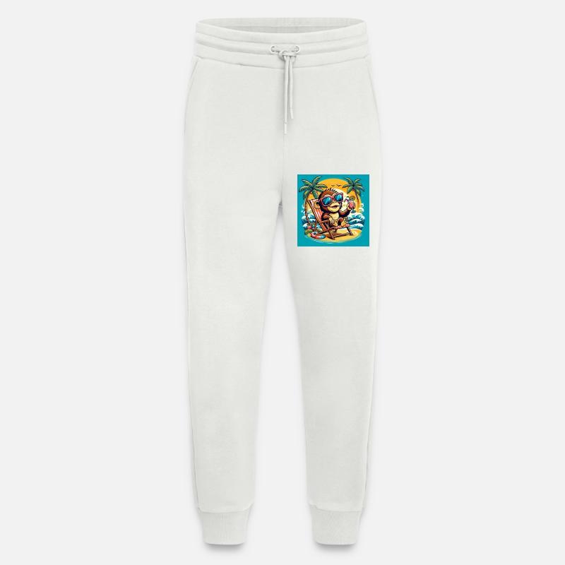 Monkey on the beach - Jogging Pants - made by SPREAD  - OFF WHITE