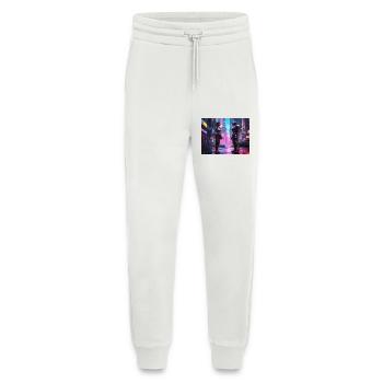 Neon Cyberpunk Begegnung - Jogginghose - made by SPREAD - OFF WHITE - Vorne