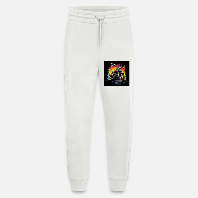 Rainbow Motorcycle Splash - Jogging Pants - made by SPREAD  - OFF WHITE