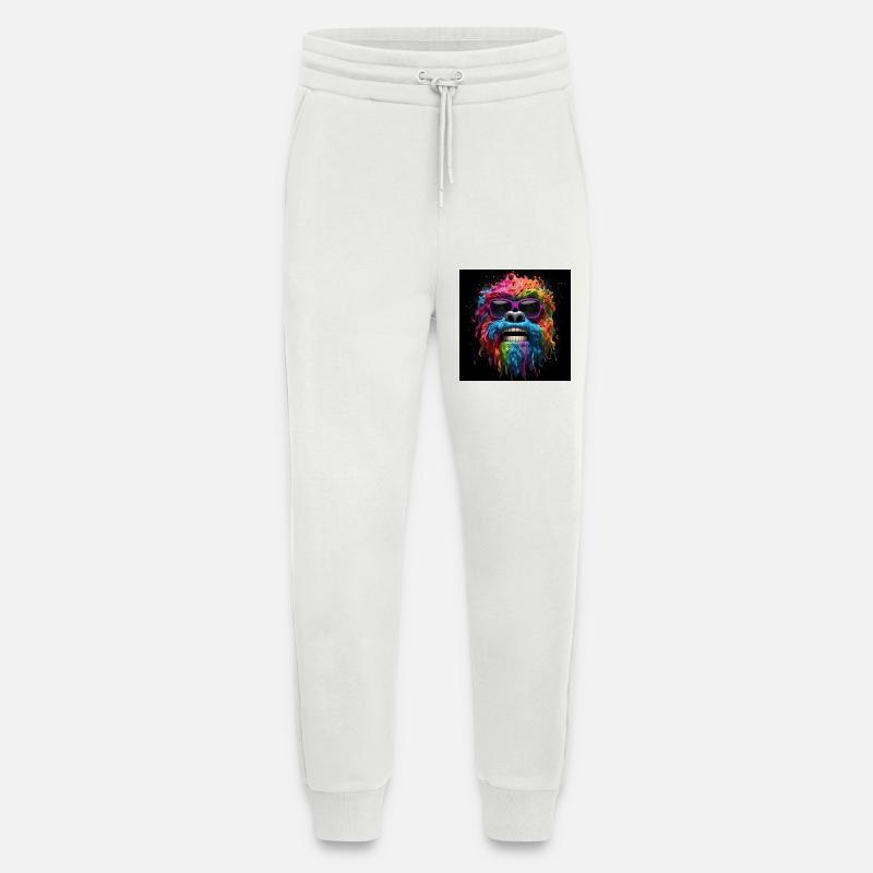 Psychedelic gorilla with sunglasses - Jogging Pants - made by SPREAD  - OFF WHITE