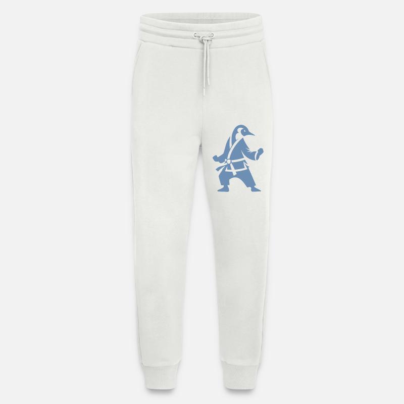 Penguin Karate Martial Arts Silhouette - Jogging Pants - made by SPREAD  - OFF WHITE
