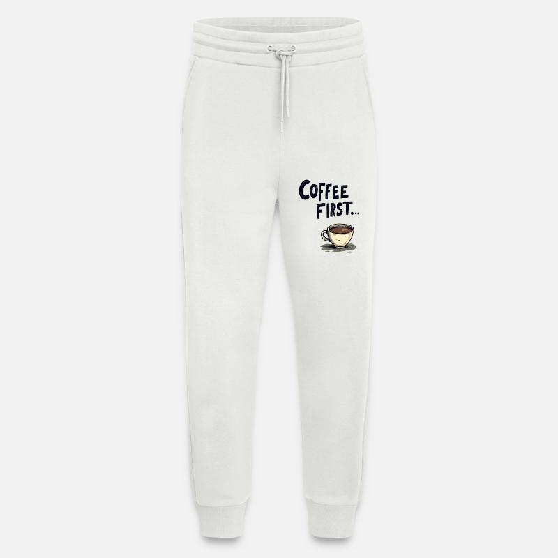 Coffee First - Jogging Pants - made by SPREAD  - OFF WHITE