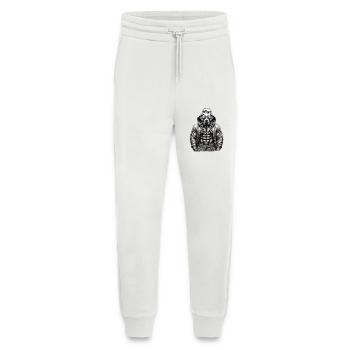 Muskelhund im Hoodie mit Kette - Jogginghose - made by SPREAD - OFF WHITE - Vorne