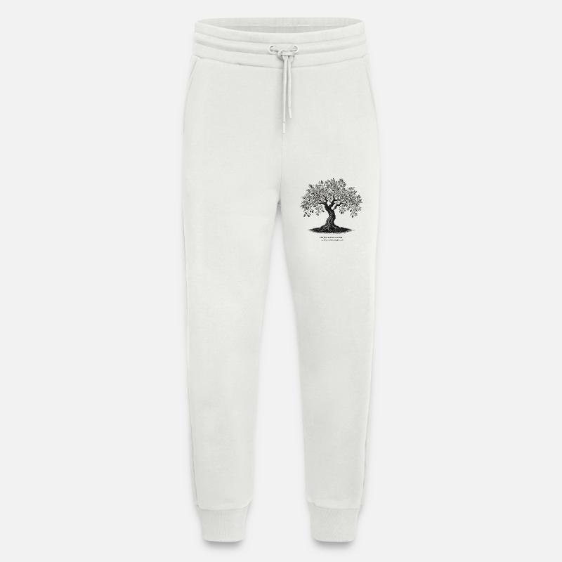 Handgezeichneter Olivenbaum Symbol - Jogginghose - made by SPREAD - OFF WHITE