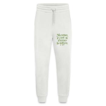 Amour de la nature - T-shirt écologique - Pantalon de jogging bio décontracté fabriqué en UE - OFF WHITE - Devant
