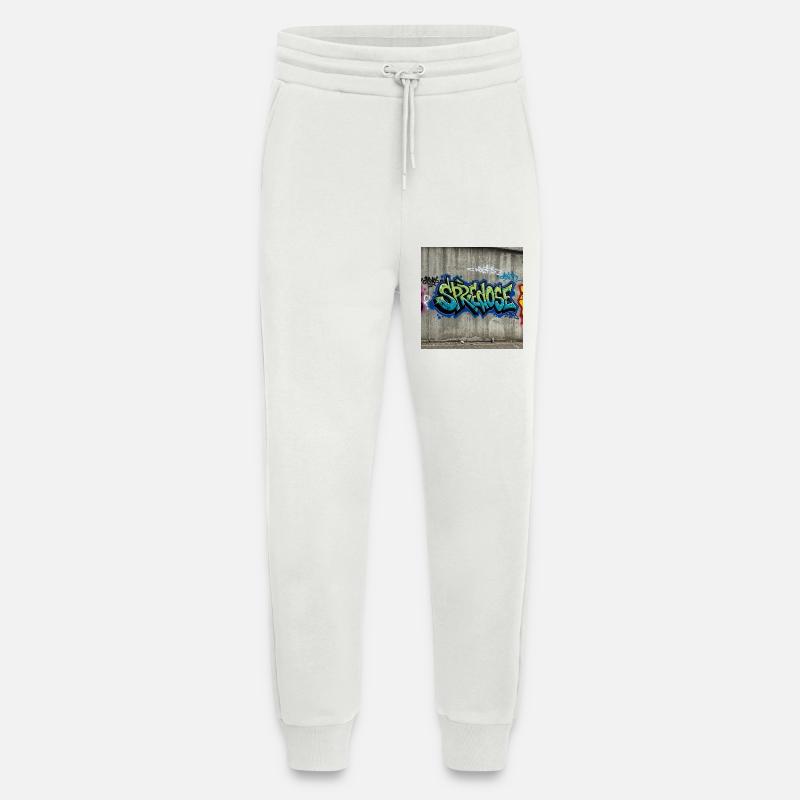 Graffiti Expression T-Shirt - Pantalon de jogging bio décontracté fabriqué en UE - OFF WHITE