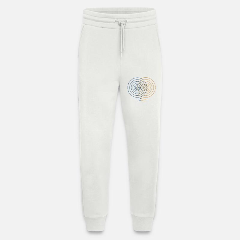 Interférence concentrique – Conception physique - Pantalon de jogging bio décontracté fabriqué en UE - OFF WHITE