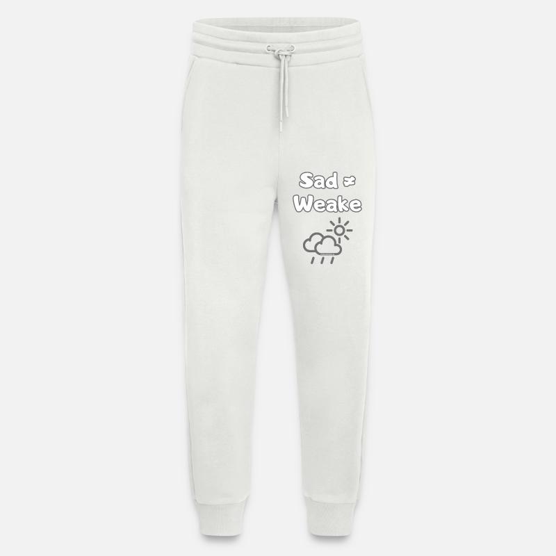 Sad ≠ Weak – Mental Wellbeing Statement - Jogging Pants - made by SPREAD  - OFF WHITE