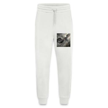 Bataille mythique de l’Aigle et du Ninja - Pantalon de jogging bio décontracté fabriqué en UE - OFF WHITE - Devant