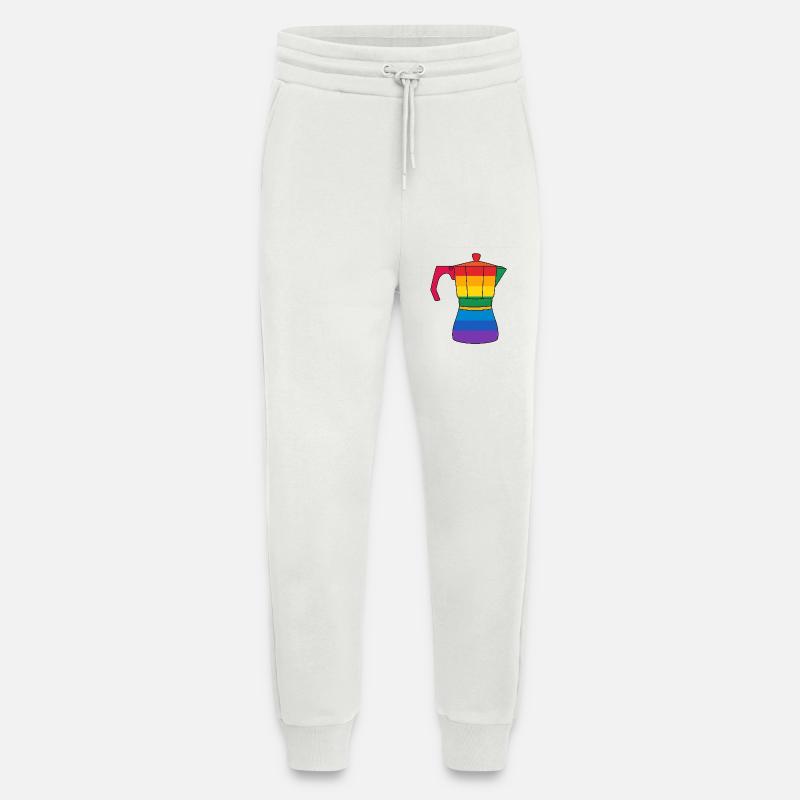 Lebendige Regenbogen-Kaffeemaschine - Jogginghose - made by SPREAD - OFF WHITE