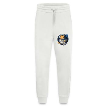 Astro Cat Coffee Break – Kawaii Space Shirt - Jogginghose - made by SPREAD - OFF WHITE - Vorne