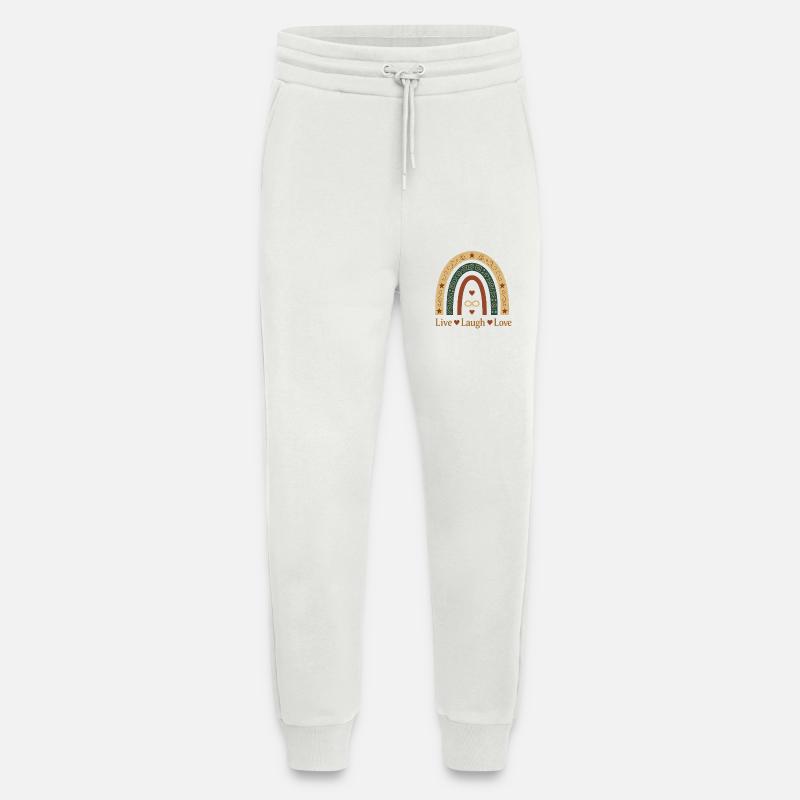 Live Laugh Love Boho Rainbow - Jogging Pants - made by SPREAD  - OFF WHITE