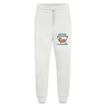 Entspannter Faultier im Hängematten-Design - Jogginghose - made by SPREAD - OFF WHITE - Vorne