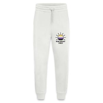 Non-Binary Vibes Sun Logo - Jogging Pants - made by SPREAD  - OFF WHITE - Front
