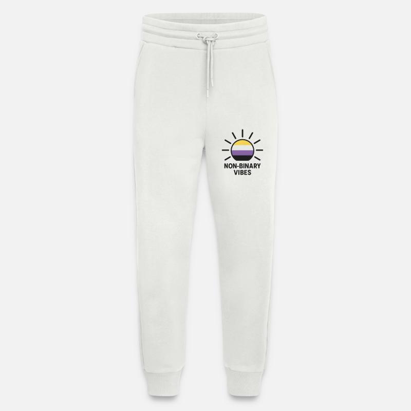 Non-Binary Vibes Sun Logo - Jogging Pants - made by SPREAD  - OFF WHITE
