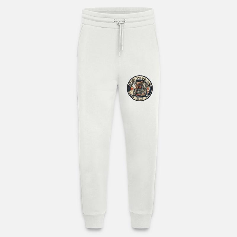 Vintage Dirt Track Motorcycle Logo - Jogginghose - made by SPREAD - OFF WHITE