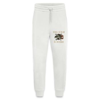 Steel in the blood, oil in the heart - Jogging Pants - made by SPREAD  - OFF WHITE - Front