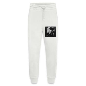 Chat de nuit et fille démone - Pantalon de jogging bio décontracté fabriqué en UE - OFF WHITE - Devant
