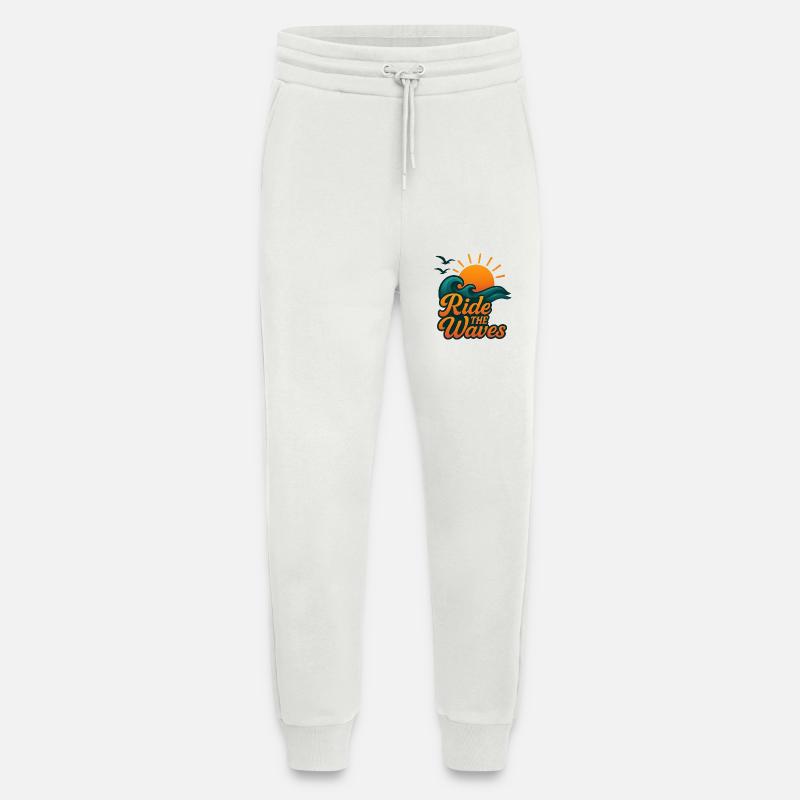 Ride the Waves Artistic Sunset Design - Jogging Pants - made by SPREAD  - OFF WHITE