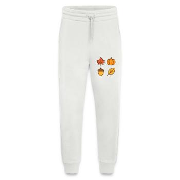 Autumn Leaves and Pumpkin Theme - Jogging Pants - made by SPREAD  - OFF WHITE - Front