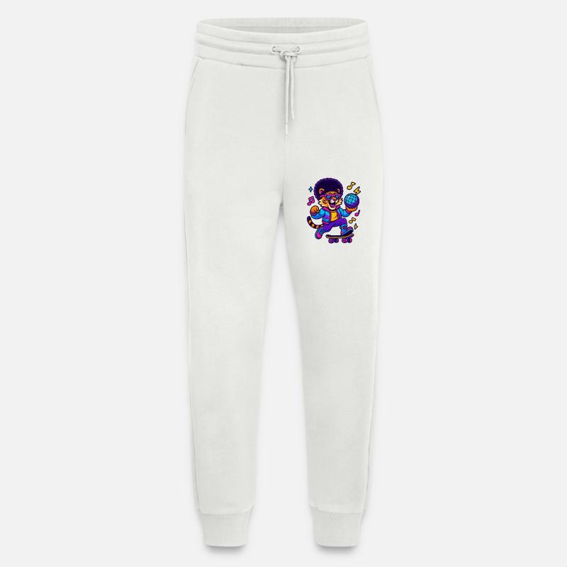 Löwen-DJ im Retro-Design - Jogginghose - made by SPREAD - OFF WHITE