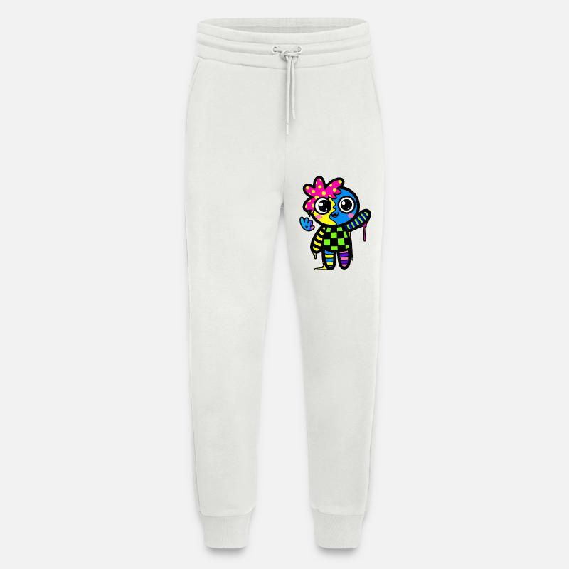 Split Face Rainbow Pop Art - Jogging Pants - made by SPREAD  - OFF WHITE