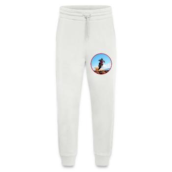 Logo de couleur motocross - Rouge - Pantalon de jogging bio décontracté fabriqué en UE - OFF WHITE - Devant