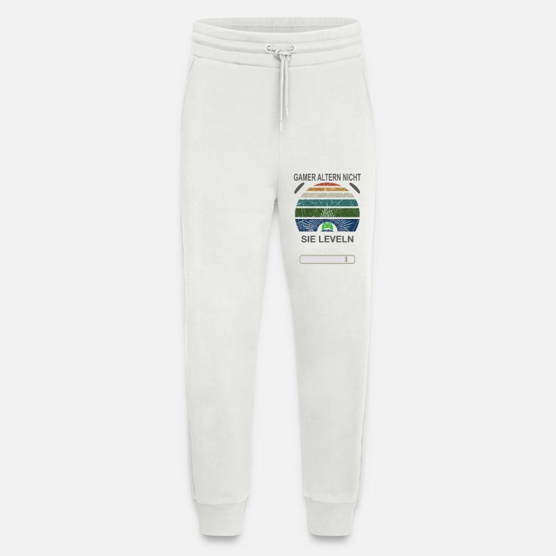 Gamer Leveling Loading Retro Sunburst - Jogging Pants - made by SPREAD  - OFF WHITE