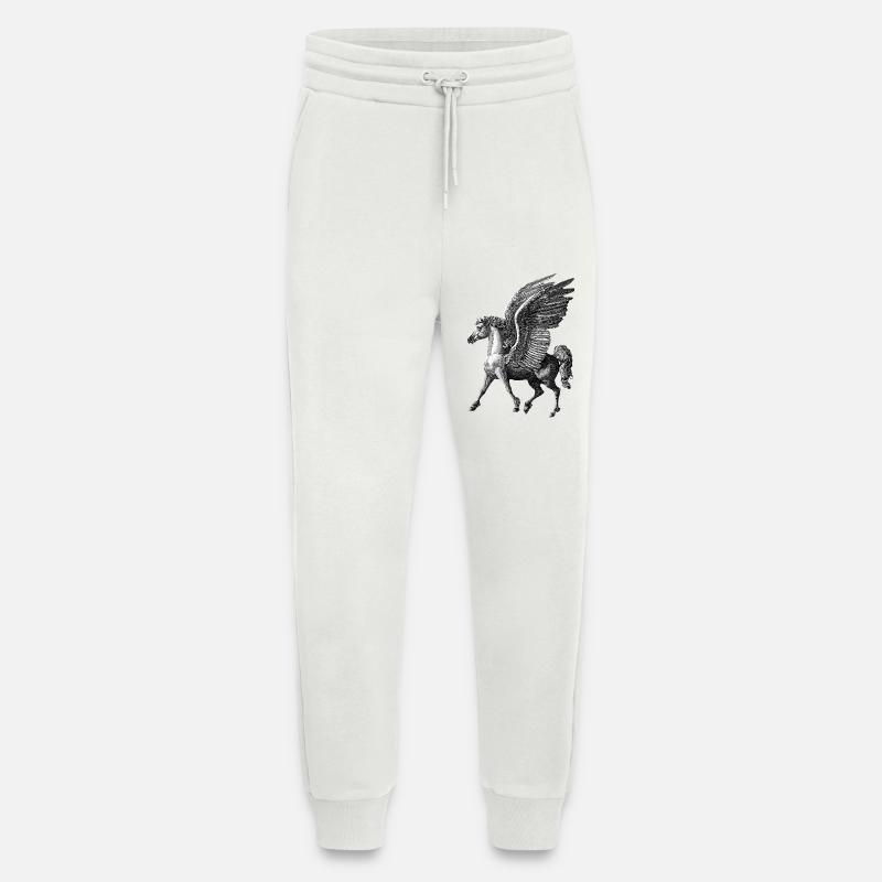 Winged Pegasus – Mythological Engraving - Jogging Pants - made by SPREAD  - OFF WHITE