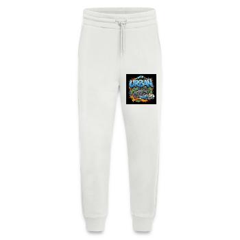 Urbanes Graffiti mit Ghettoblaster und Auto - Jogginghose - made by SPREAD - OFF WHITE - Vorne