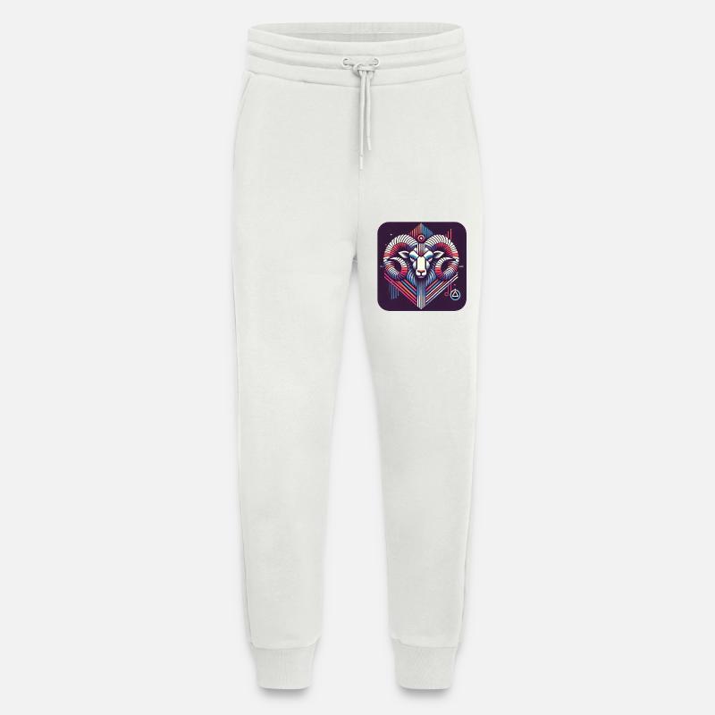 Neon Widder Ram Geometrische Linienkunst - Jogginghose - made by SPREAD - OFF WHITE